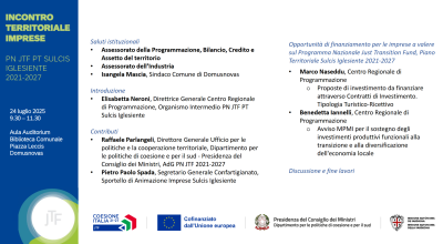 Incontro informativo per le imprese del Sulcis il 24 luglio a Domusnovas