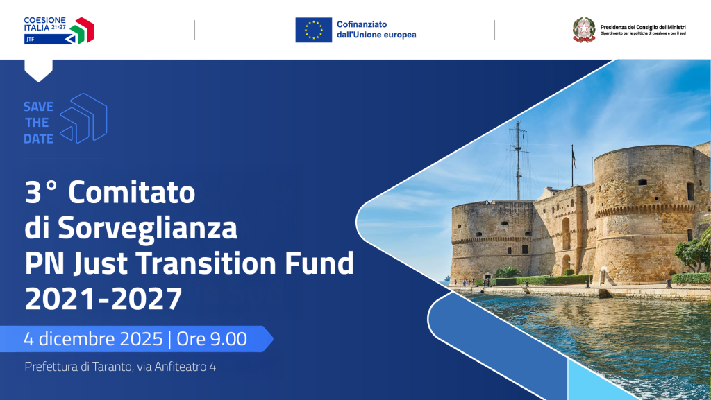 A Taranto il Comitato di Sorveglianza del 4 dicembre 2025