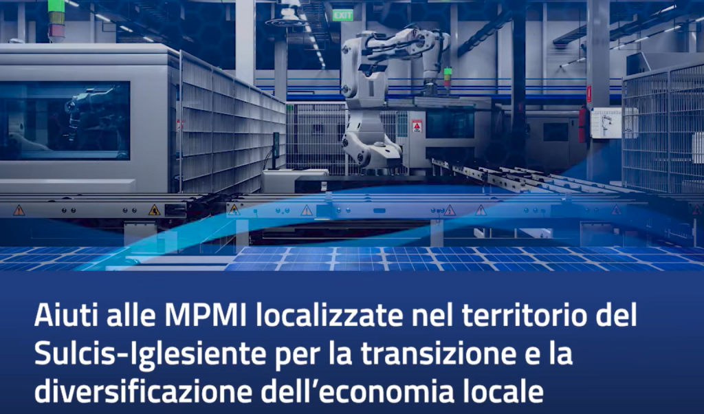 Prorogato l’avviso “Aiuti alle MPMI localizzate nel territorio del Sulcis-Iglesiente per la transizione e la diversificazione dell’economia locale”