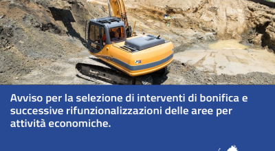 Avviso pubblico per la selezione di interventi in attuazione dell’Azione 1.4 “Bonifica di siti da destinare a nuove attività economiche” nel Sulcis Iglesiente: prorogati all’8 settembre i termini per la presentazione delle domande.