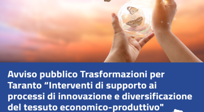 Approvato l’avviso pubblico “Trasformazioni per Taranto”