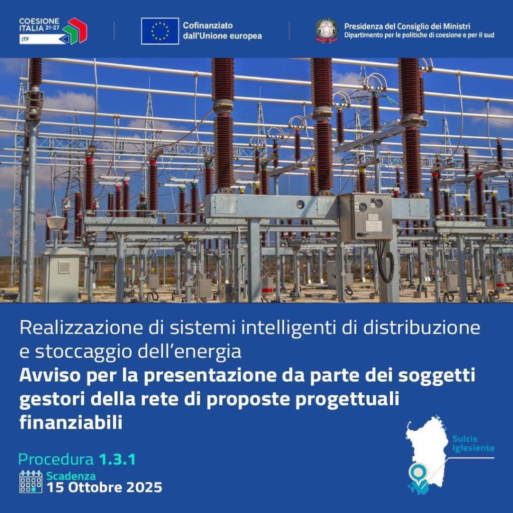 Sulcis Iglesiente: Avviso di procedura negoziata per la presentazione di proposte progettuali finanziabili da parte dei soggetti gestori della rete